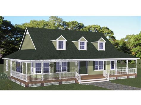 this is an artist's rendering of a small house with porches and windows