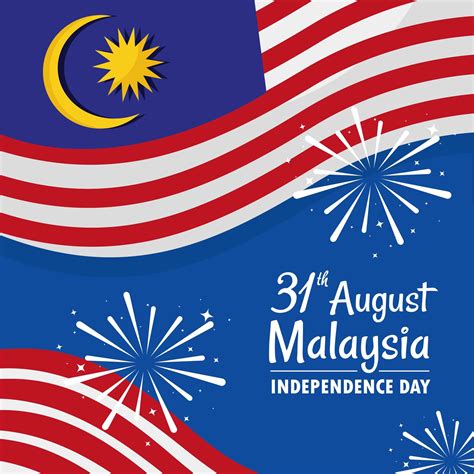 Happy malaysia independence day 4102044 Vector Art at Vecteezy