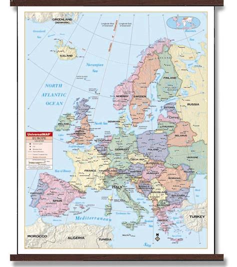 Latitude And Longitude Map Of Europe