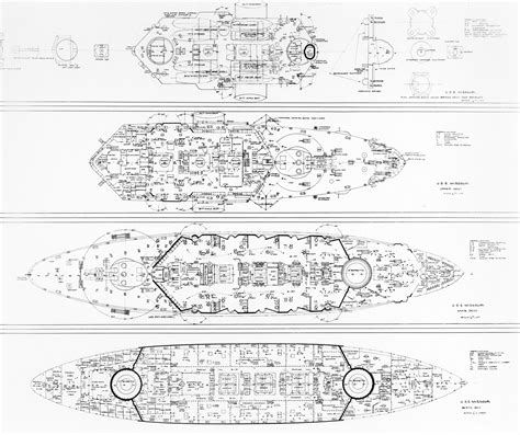 "Battleship Number 11: pre-dreadnought USS Missouri's deck plan, circa ...