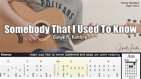 Guitar Chords Of Somebody That I Used To Know