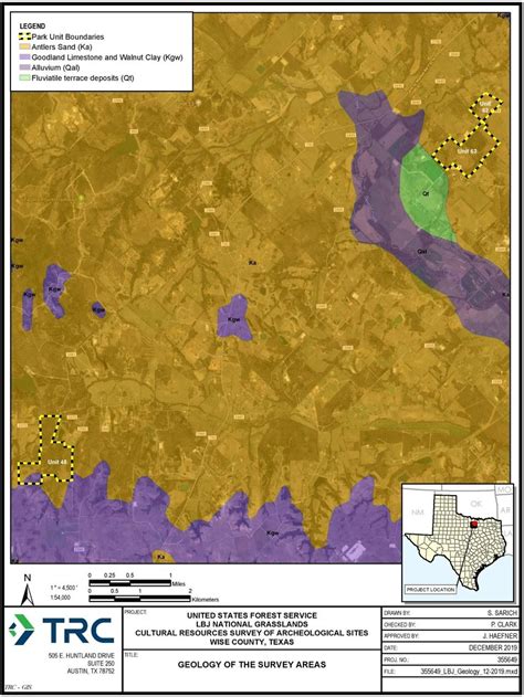 Underlying geology within and adjacent to the LBJ Grasslands APE ...