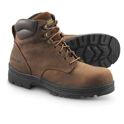 Men's Carolina® Waterproof 6" Work Boots, Copper - 211533, Work Boots ...