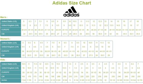 Tổng Hợp 36 Về Adidas Size Chart Hay Nhất