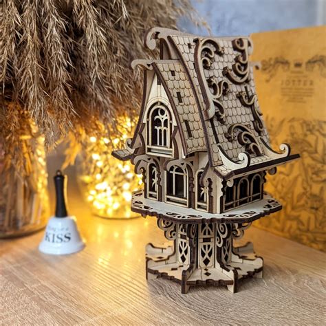 Garden Elf House With Optional Stake For Flower Pot – Glowforge Shop