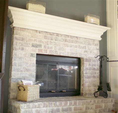 Whitewash Brick Fireplace