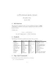 Relational Algebra Tutorial: Symbols, Commands & Examples | Course Hero