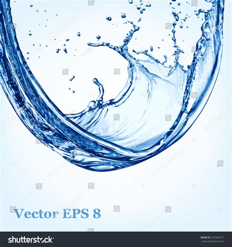 Blue Water Splash Vector Illustration Eps Stock Vector (Royalty Free ...