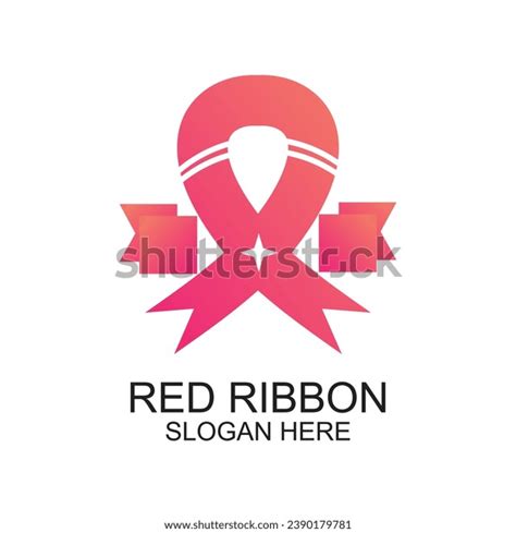 Red Ribbon Logo Design Design Simple Stock Vector (Royalty Free ...