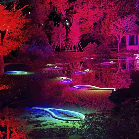 Japanese Gardens of the Fort Worth Botanic Gardens Illuminated by ...