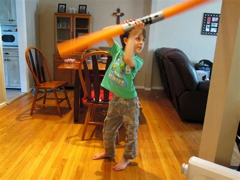 The Cheap Lazy Mom Challenge: Pool Noodle Light Sabers