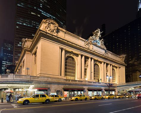 Grand Central Station New York City Outside at Night Photograph