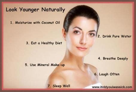 10 tips how to look younger naturally | Natural anti aging skin care ...