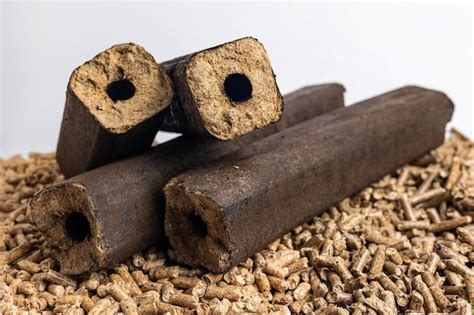 Premium Photo | Production of wood pellets a type of wood fuel