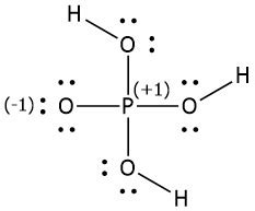 Draw a Lewis structure for H3PO4 in which the octet rule is satisfied ...