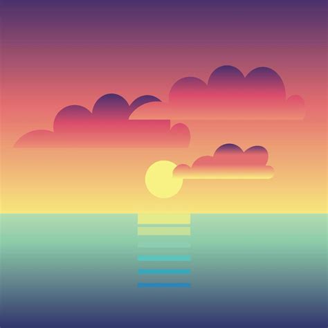 Sunset illustration, Sunset vector 14030184 Vector Art at Vecteezy