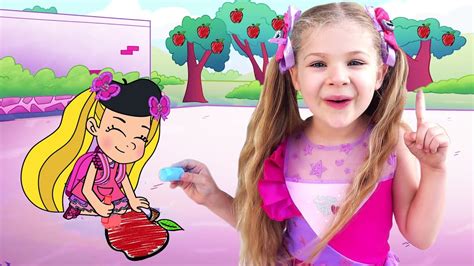 Diana and Roma Drawing Healthy Fruits and Vegetables Cartoon - YouTube