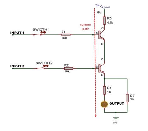 Circuit Diagram Of Or Gate Using Transistor Working Of Or Ga