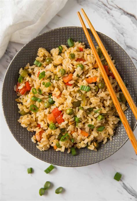 Learn how to make healthy fried brown rice with fresh vegetables. A ...