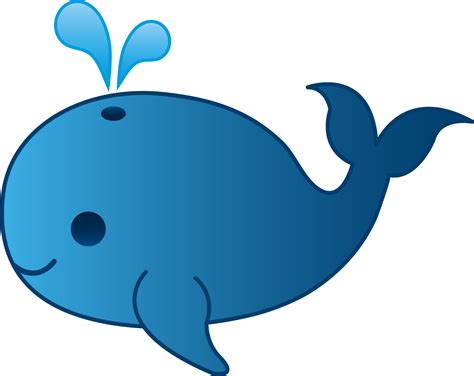 Little Blue Whale Clip Art - Free Clip Art