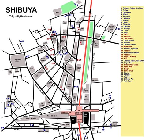 Shibuya Japan Map