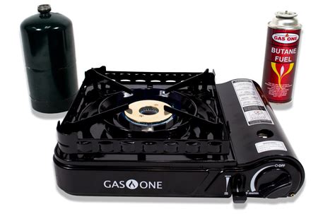 Gas ONE GS-3900P Dual Fuel Propane or Butane Portable Stove with Brass ...