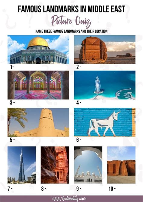 BEST Famous Landmarks Picture Quiz: 120 Questions and Answers ...