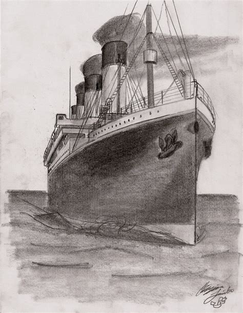 Titanic Ship Drawing at PaintingValley.com | Explore collection of ...