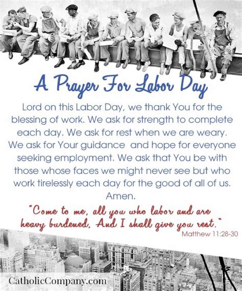 A Prayer For Labor Day - St. Joan of Arc Catholic Church