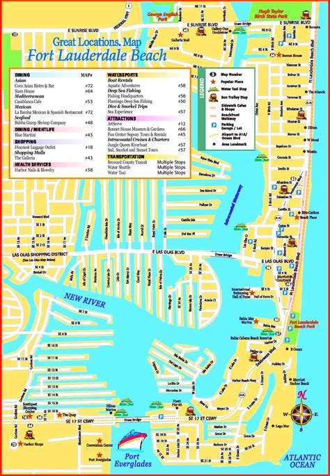 Fort Lauderdale Beach tourist map - Ontheworldmap.com