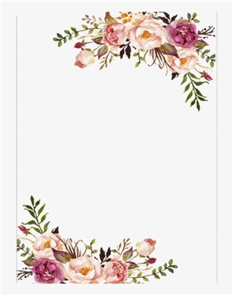 Wedding Invitation Flower Border Png | Flower invitation, Wedding ...