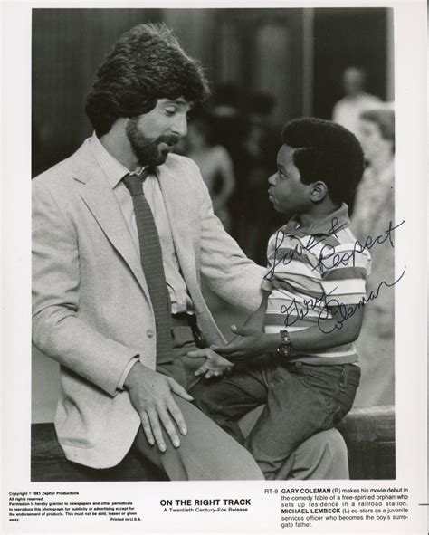 Gary Coleman signed On The Right Track movie promo photo | EstateSales.org