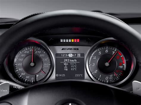 The interior of the Mercedes-Benz SLS AMG