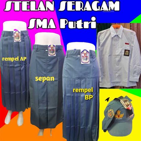 SERAGAM SMA PUTRI#ROK SEKOLAH SMA#BAJU SEKOLAH SMA#STELAN SEKOLAH SMA ...