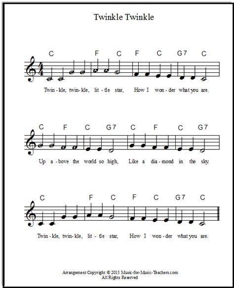 Beginner Piano Music for Kids -- Printable Free Sheet Music