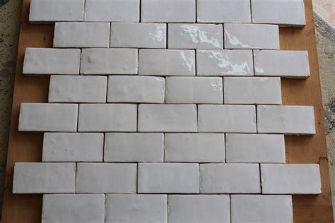 Hand-made white glazed Terra cotta Tiles | BCA Antique Materials