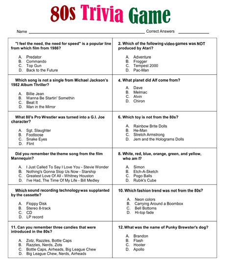 2000s Music Trivia Questions And Answers Printable - Printable Word ...