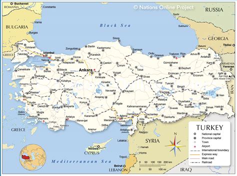 Political Map of Turkey - Nations Online Project