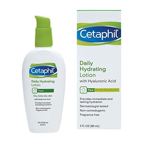 Cetaphil Daily Hydrating Lotion with Hyaluronic Acid, 3.0 Fluid Ounce ...