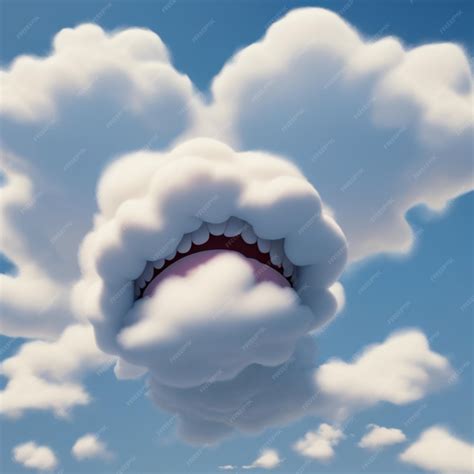 Premium AI Image | A drawing of a monster with a cloud in the sky