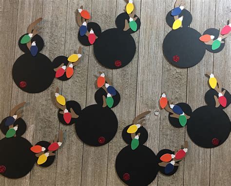 Mickey Mouse Christmas Lights Mickey Mouse Reindeer Winter - Etsy