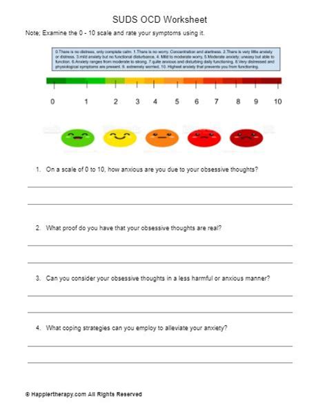 Suds Scale Worksheet Printable