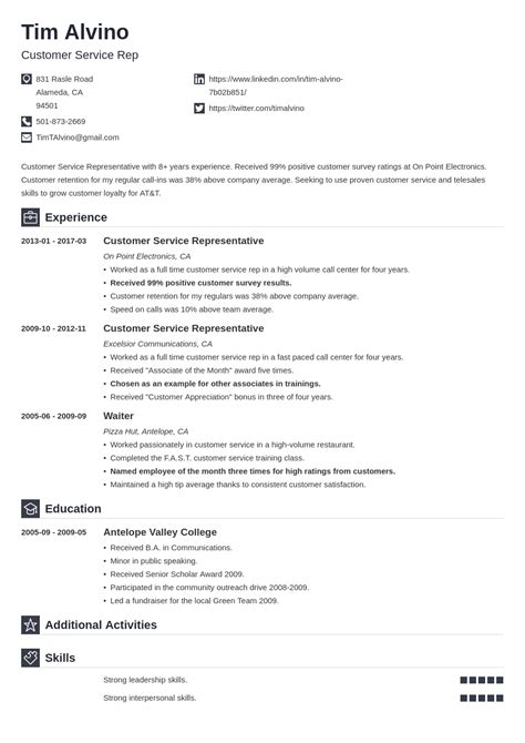 Customer Service Resume Examples & Skills for 2024