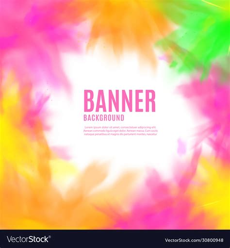 Square banner background with splashing color Vector Image