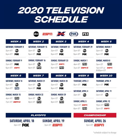 Printable Nfl Schedule 2019 2020 Season