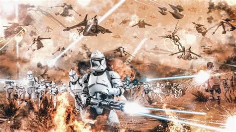 Clone Trooper Battle Wallpaper