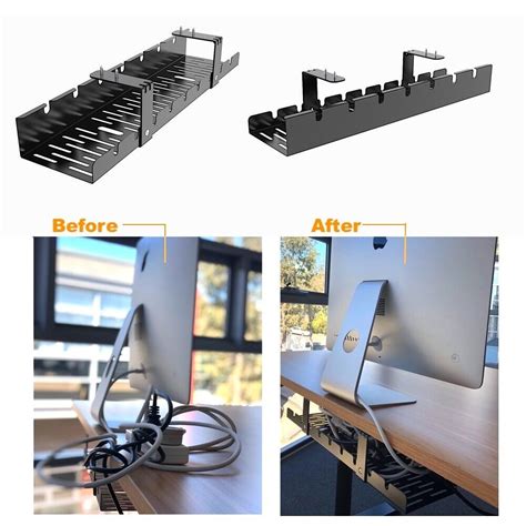 gku™ Under Desk Cable Management Tray Cord Wire Organizer Wire ...