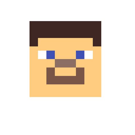 Steve Head Minecraft Pixel Art