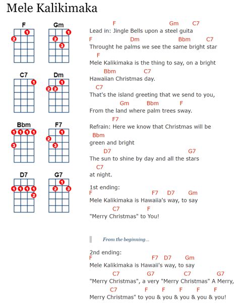 Mele Kalikimaka. Ukulele | Carmelo's Ukulele Tabs | Pinterest | Songs ...