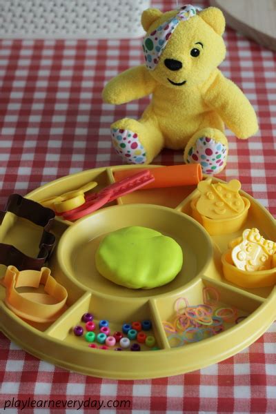 Pudsey Bear Play Dough for Children in Need - Play and Learn Every Day